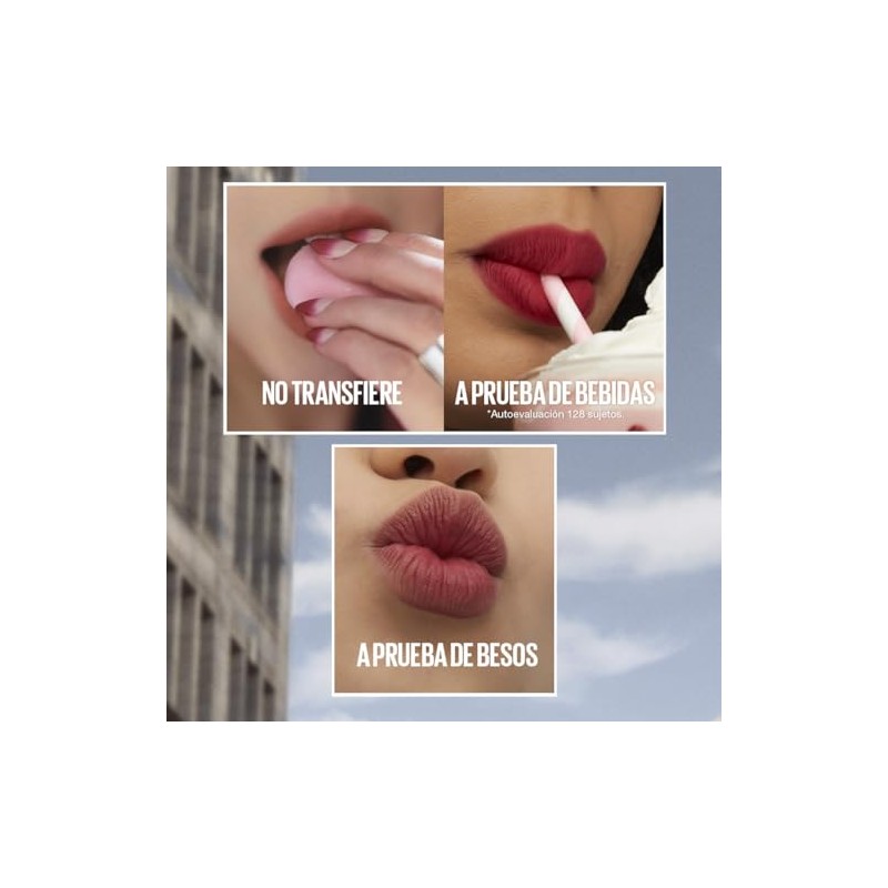 Maybelline Super Stay Teddy Tint, Tinta para Labios Mate Difuminado,