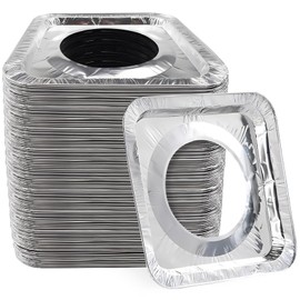 NIOIPXA Disposable Gas Burner Liners,Aluminum Foil Square Stove Covers,8.5 Inch Stove Top Foil Covers,Gas Range Protector,100pack