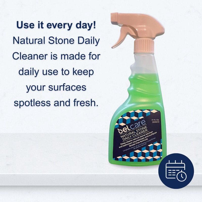 Belcare Natural Stone, Marble, Granite Countertop Cleaner, pH-Neutral, Streak Free