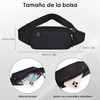 Riñonera Deportiva Impermeable, Multifuncional con Cremallera(Negro)