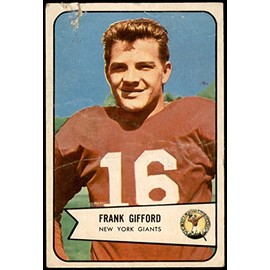 1954 Bowman #55 Frank Gifford Poor NY Giants Trimmed