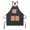 Two-tone work apron - heavyweight cotton canvas with multiple pockets