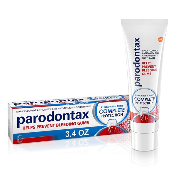 Parodontax Complete Protection Toothpaste For Bleeding Gums, Pure Fresh Mint, 3.4 Ounce (Pack of 2)
