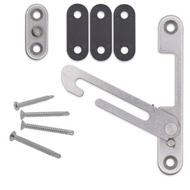 Automatic uPVC Window Restrictor Hook - Universal Child Safety - Includes Screws - Left Hand