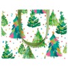 Caspari Brushstroke Trees Small Gift Bag - 4 Bags