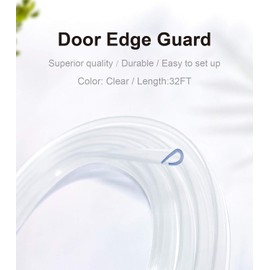 Protector de borde de puerta de coche transparente, protector de sello de goma de 9.75 metros, borde en forma de U, protección de borde de puerta de coche para la mayoría de los automóviles