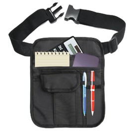 Ulifebetter Server Waist Pouch, Server Apron Accessories Bag, Server Pouch Aprons with Pockets Adjustable Belt Waitress Apron Pouch Utility Money Tool Bag Waterproof Oxford cloth (Black)