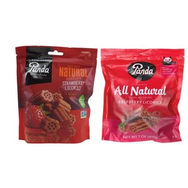 Panda Licorice Chews, Non-GMO, Vegan, Kosher and Natural (Variety pack of 2 )