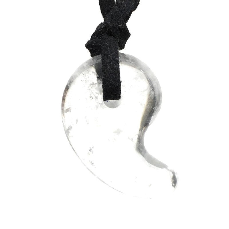 [NeoVenus] Natural Stone Magatama Necklace, Crystal, Quartz, 1 Piece