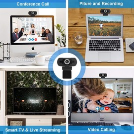KICHOUSE Professional Notebook Camera 1080p Webcam USB Microphone Great for Live Teaching