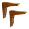 Antrader 2PCS Wooden Shelf Brackets,Solid Wall Mount Wood Shelf Bracket,Wood