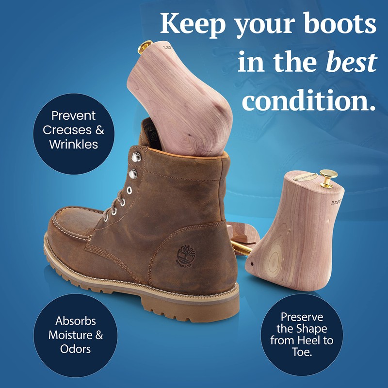 HOUNDSBAY Boot Tree, Cedar Boot Trees for Men, Boot Shoe