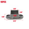 MY MIRONEY 10PCS 1.26" x 1.26" Square Post Flange Base