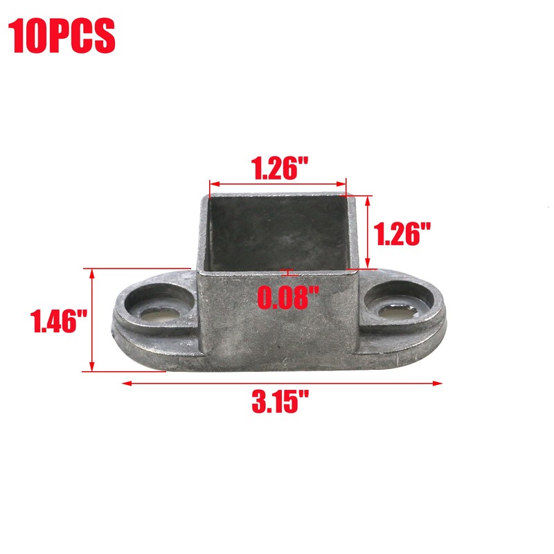MY MIRONEY 10PCS 1.26" x 1.26" Square Post Flange Base
