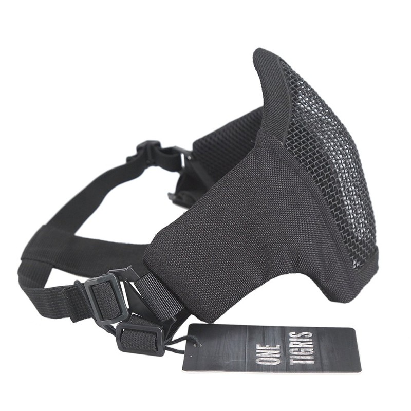 OneTigris Foldable Half Face Mask Mesh Mask for Airsoft Paintball