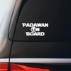 SW Padawan On Board Decal Notebook Car Laptop 5.5"x2.5" (White)