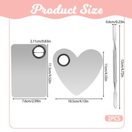 2 Set Makeup Mixing Palette, Makeup Palette, Mixing Palette, Makeup Spatula, Makeup Tools, Foundation Kit, Travel Makeup Palette, Contouring Palette(Style 2)