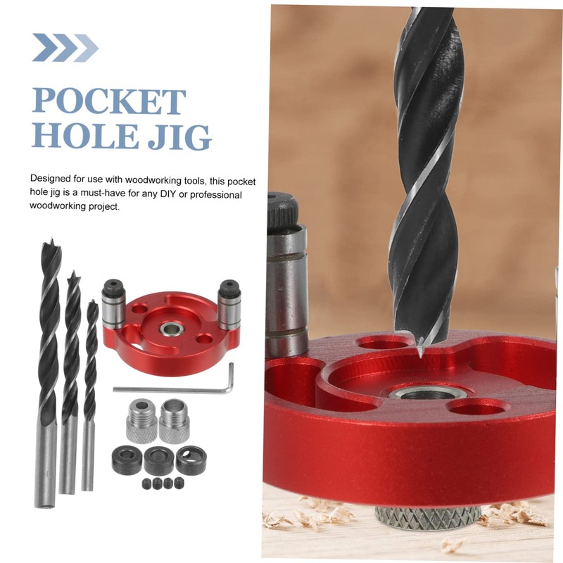 LALAFINA 1 Set Pocket Hole Jig Tool Accessory for Drill