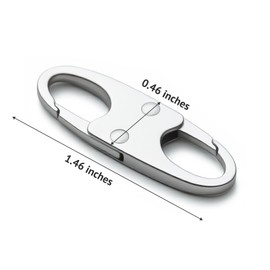 Zelin Anti Theft Zipper Clips Double Opening, 4Pcs Elegant Zinc Alloy Zipper Pull Replacement for Travel, Commuting and Camping (Frost Silver)