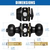 4 Sets Entry Door Knob and Single Cylinder Deadbolt Combo