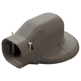 INABA DENKO Decorative Pipe Cover for Wall Corner Air Conditioner Caps, Wall Outlet, Brown LDWM-70L-B