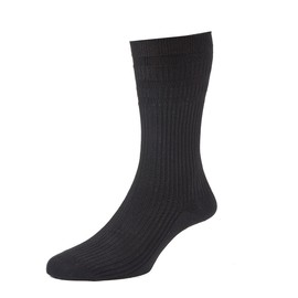 New Season 2 Pair Pack EXTRA EXTRA WIDE HJ191 HALL SOFTOP Soft Top loose top non elastic Wide Top Cotton Rich Socks 2 Pairs Available in Size UK 6-11 Eur 39-45 Black
