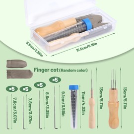 Yizzvb Needle Felting Kit, Wool Felting Needles, 4 Sizes Felting Needles with Needle Bottle Felting Tool Holders, Complete Needle Felting Tools Kit Needle Felting Supplies for Beginner Professional