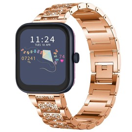 Blueshaweu Compatible for RADLEY Series Smartwatch 18mm 20mm 22mm Jewelry Bling Diamond Metal Dressy Strap Accessories Sports Band Compatible for RADLEY Series 32/20/ 19/46/10 Watch (RoseGold, 20mm)