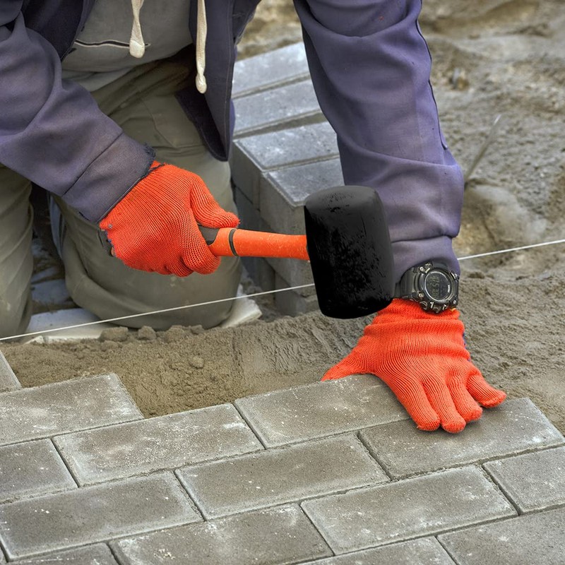 DEKTON DT10220 16Oz Fibreglass Rubber Mallet, Black/Red