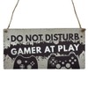 Second Ave Funny Gaming Gamer Do Not Disturb Wooden Hanging