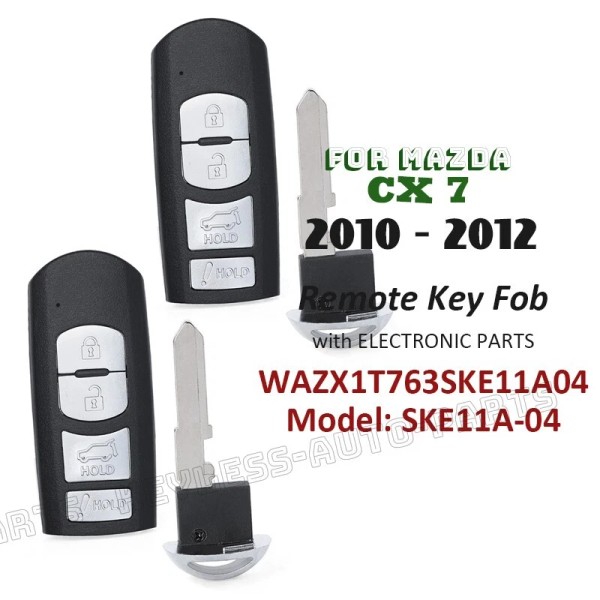 KeylessAutoParts 2x 315MHz WAZX1T763SKE11