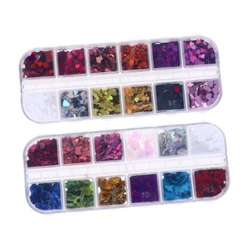 WOONEKY Nail Gems Heart Shaped Nail Art Charms Rhinestones DIY Manicure Sequins