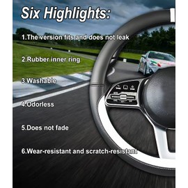 Custom fit for Volvo Car Steering Wheel Cover, Nappa Leather Non-Slip Steering Wheel Cover, Designed for Volv-o Interior Accessories (Brown,for Volvo)