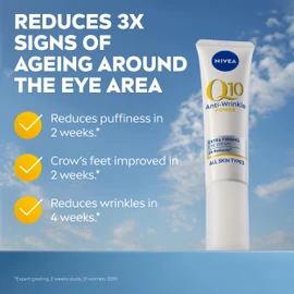 NIVEA Q10 Anti-Wrinkle Power Firming Eye Cream (15ml), Anti-Wrinkle Skincare for Eliminating Fine Lines and Dark Circles, Nourishing Eye Cream for Softer, Smoother Skin