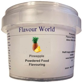 Flavour World Professional Powdered Food Flavouring 40g or 80g tubs with small dosing spoon included (40g, Pineapple)