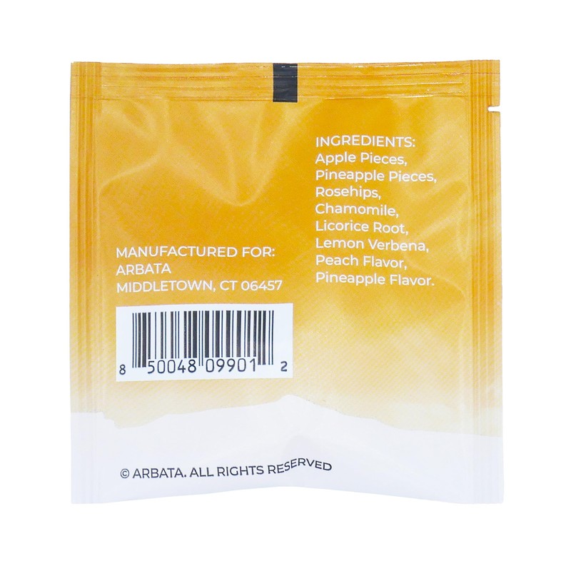 Arbata Serenity Peach Tea, 24 Pyramid Tea Bags – Artisanal