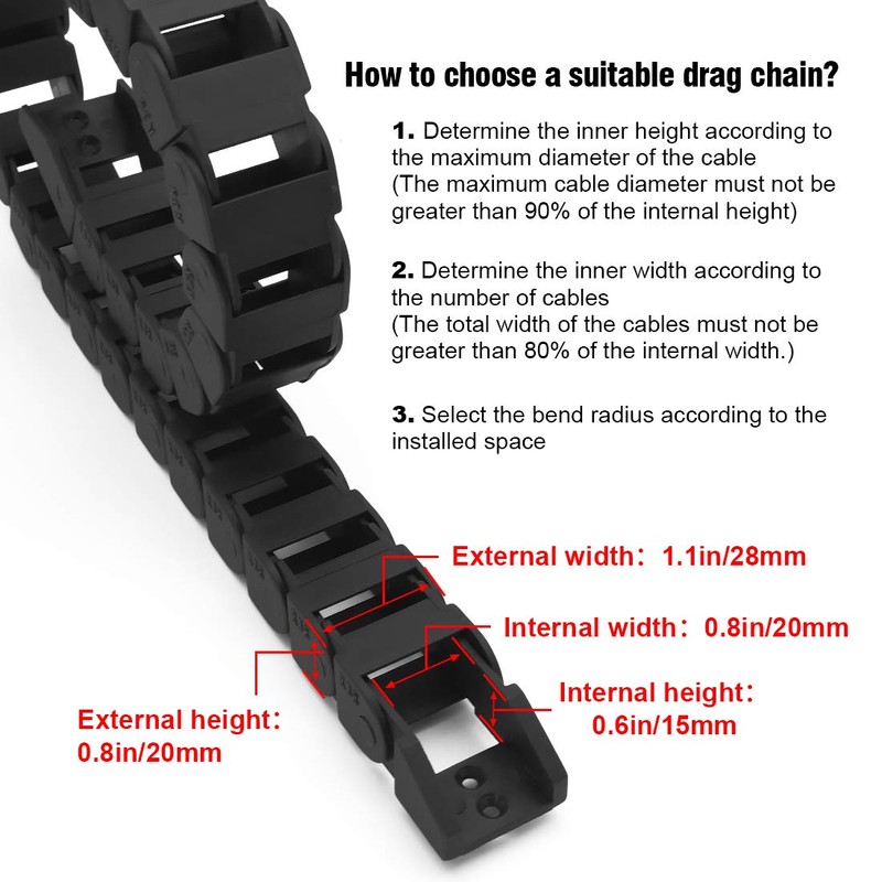 LMioEtool R46 15mm x 20mm(Inner H x Inner W) Black