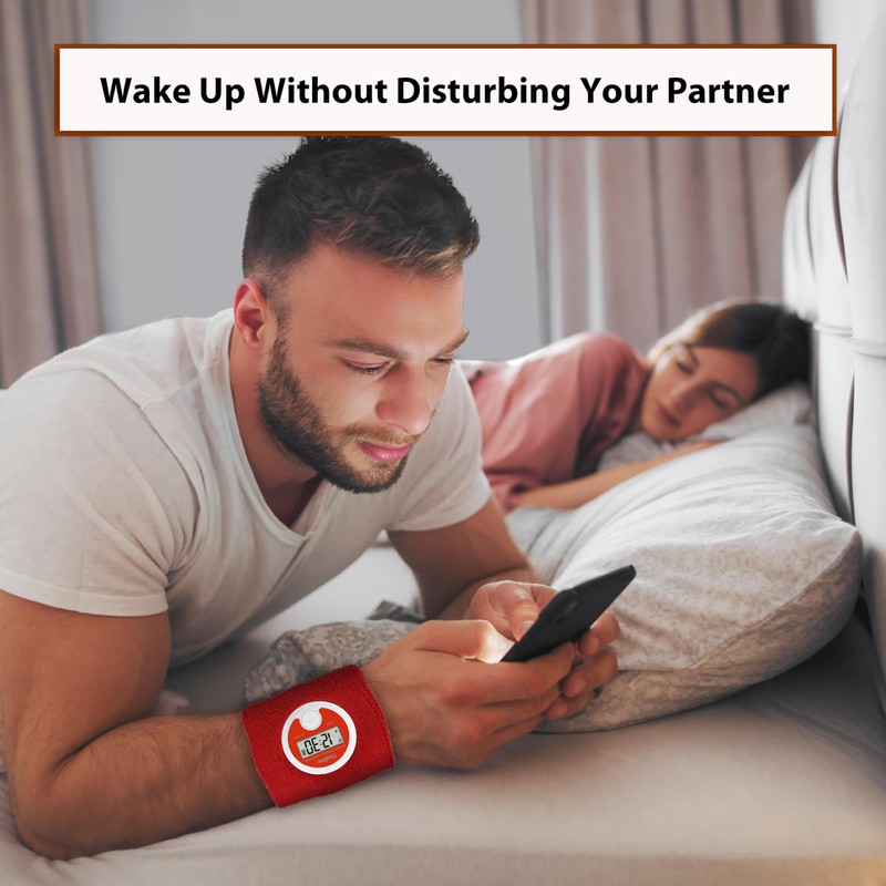 Coolfire - Vibrating Alarm Clock Sweatband, Silent Wake Yourself Up