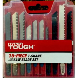 Hyper Tough 15-Piece T-SHANK JIGSAW BLADE SET