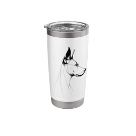Doberman Line Art Design | Minimalist Dog Lover Apparel Stainless Steel Insulated Tumbler