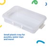 15Inch Portable Sensory Bin Play Tray with Lid, Fill with