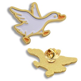 12 Pcs Cute Fly Goose Enamel Lapel Pin 1 “ Lovely Animal inspirational Brooch Badge For Clothes Bags Hats