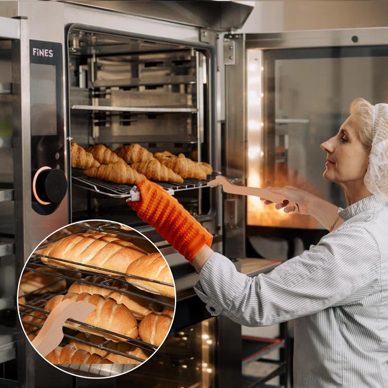 Ymapinc 2Pcs Oven Rack Puller Wood Oven Rack Push Pull