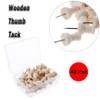 40 Pieces Wooden Push Pins Cork Board Pins Wooden Thumb