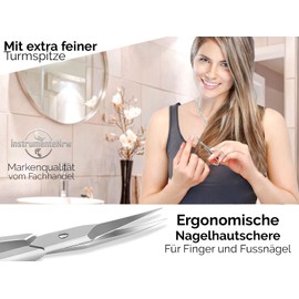 Ergonomic Nail Cuticle Scissors Curved Cutting Surface for Wrist Gentle Working