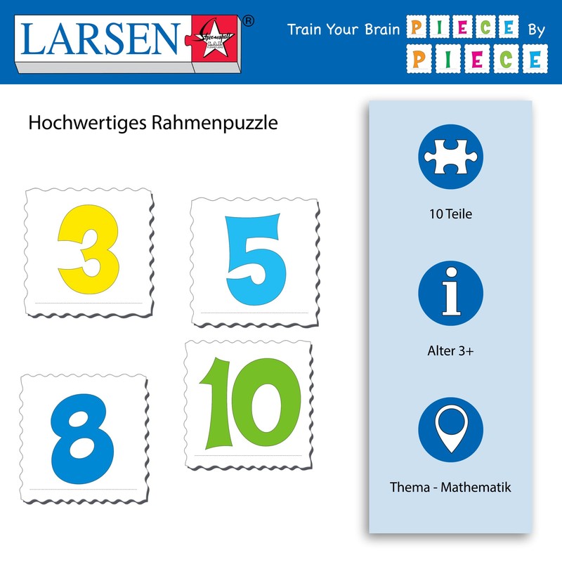 Larsen AR3" Figures and Numbers 2.5cm - 25cm Puzzle