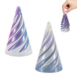 IKOPFLN Impossible Cone, Spiral Cone Fidget Toy, Spirals Cone Fidget Toy, 3D Printer Fidget Toy, Fidget Toys Adults, Impossibile Cones Stress Relief Toy, Spiral Toy, Pack of 2, a