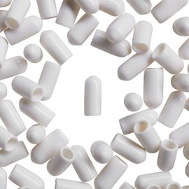 WidgetCo #10 Screw Thread Protectors, Covers Ends of Screws & Bolts, Slip On, White (Qty 25)