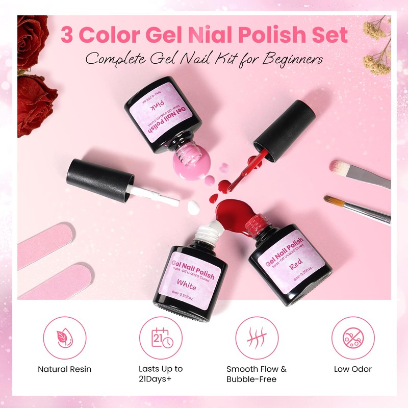 Nail Kit for Beginners, Acrylic Powder Liquid Set with Drill