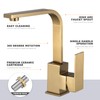 WOWOW Brushed Gold Bar Faucet Single Handle Bar Sink Faucets